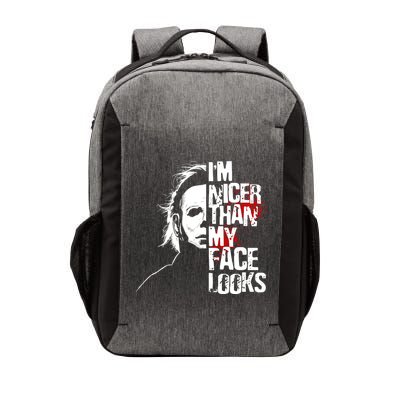 Im Nicer Than My Face Looks Spooky Halloween Vector Backpack