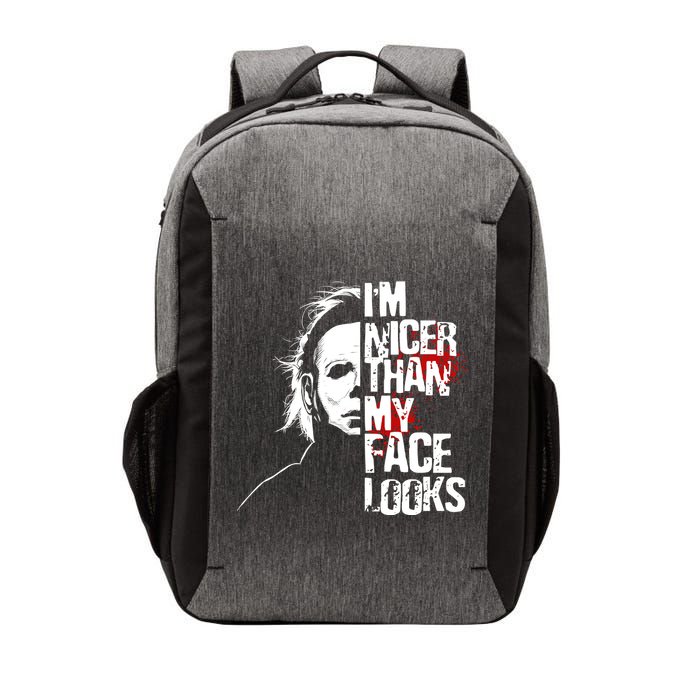 Im Nicer Than My Face Looks Spooky Halloween Vector Backpack