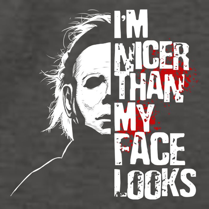 Im Nicer Than My Face Looks Spooky Halloween Vector Backpack