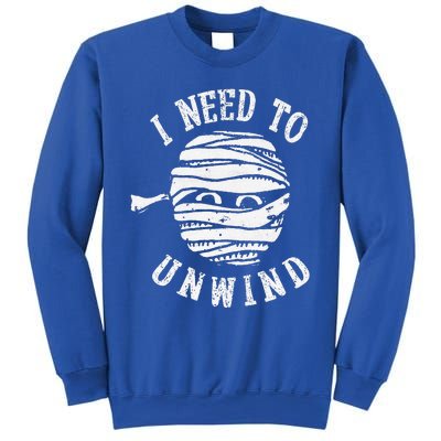 I Need To Unwind Funny Halloween Mummy Scary Premium Sweatshirt