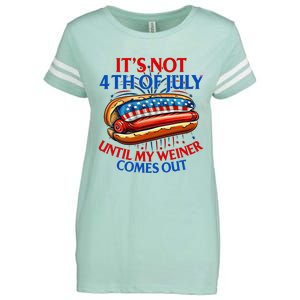 ItS Not The 4th Of July Until My Weiner Comes Out Hot Dog Enza Ladies Jersey Football T-Shirt