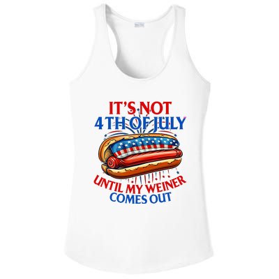 ItS Not The 4th Of July Until My Weiner Comes Out Hot Dog Ladies PosiCharge Competitor Racerback Tank