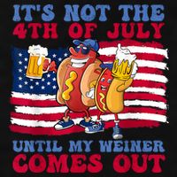 Its Not The 4th Of July Until My Weiner Comes Out Graphic Ladies PosiCharge Tri-Blend Wicking Tank