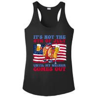 Its Not The 4th Of July Until My Weiner Comes Out Graphic Ladies PosiCharge Competitor Racerback Tank