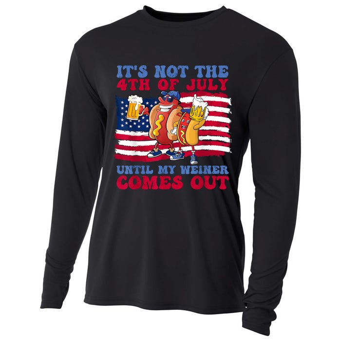 Its Not The 4th Of July Until My Weiner Comes Out Graphic Cooling Performance Long Sleeve Crew