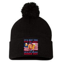 Its Not The 4th Of July Until My Weiner Comes Out Graphic Pom Pom 12in Knit Beanie