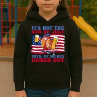 Its Not The 4th Of July Until My Weiner Comes Out Graphic Kids Hoodie