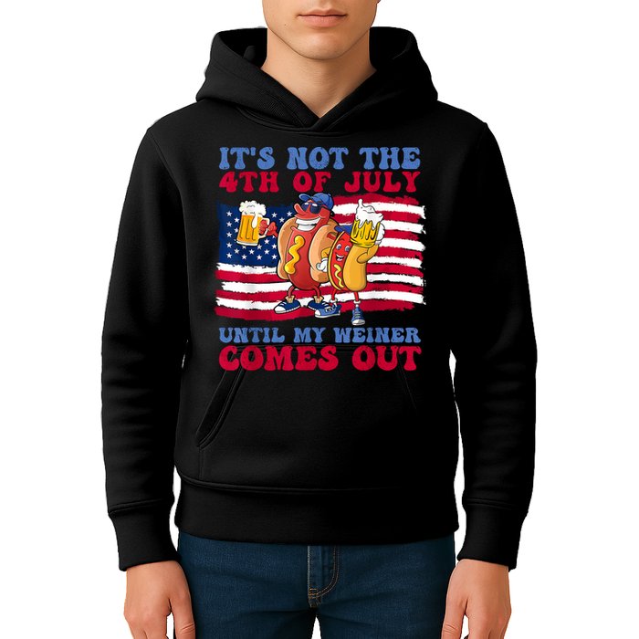 Its Not The 4th Of July Until My Weiner Comes Out Graphic Kids Hoodie