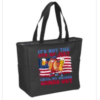 Its Not The 4th Of July Until My Weiner Comes Out Graphic Zip Tote Bag