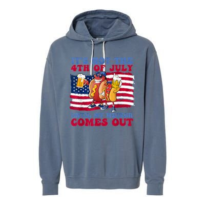 Its Not The 4th Of July Until My Weiner Comes Out Graphic Garment-Dyed Fleece Hoodie