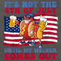 Its Not The 4th Of July Until My Weiner Comes Out Graphic Cotton Canvas Backpack