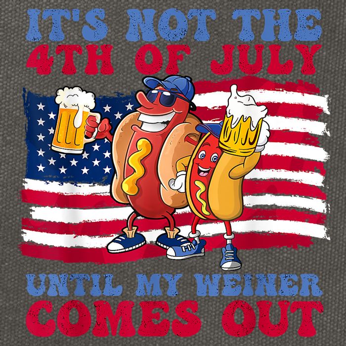 Its Not The 4th Of July Until My Weiner Comes Out Graphic Cotton Canvas Backpack