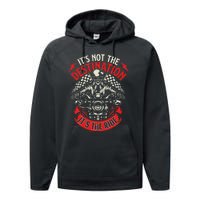 ItS Not The Destination ItS The Ride Skull Bike Rider Performance Fleece Hoodie