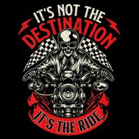 ItS Not The Destination ItS The Ride Skull Bike Rider Sustainable Bucket Hat