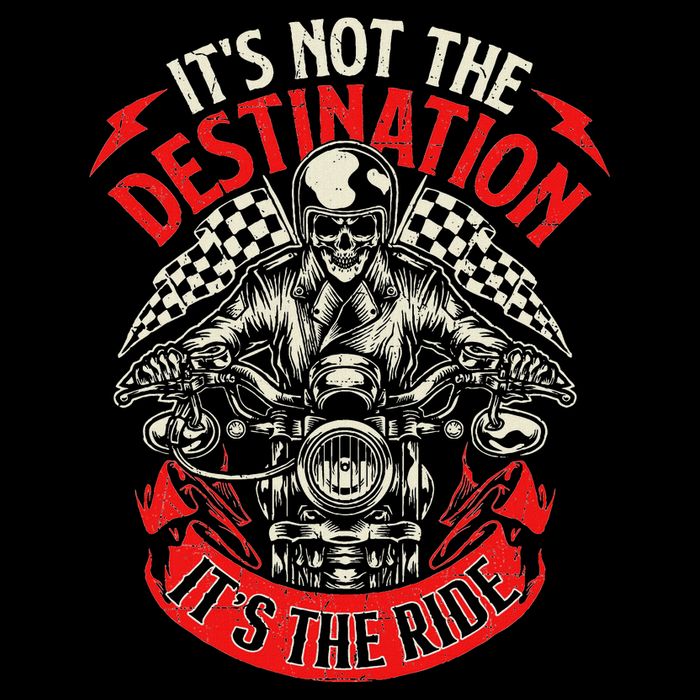 ItS Not The Destination ItS The Ride Skull Bike Rider Sustainable Bucket Hat