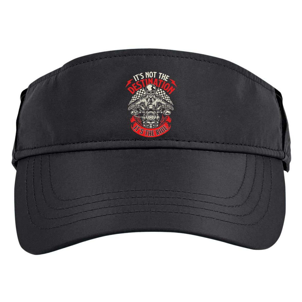 ItS Not The Destination ItS The Ride Skull Bike Rider Adult Drive Performance Visor