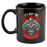 ItS Not The Destination ItS The Ride Skull Bike Rider 11oz C Handle Ceramic Mug