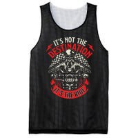 ItS Not The Destination ItS The Ride Skull Bike Rider Mesh Reversible Basketball Jersey Tank