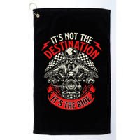 ItS Not The Destination ItS The Ride Skull Bike Rider Golf Towel