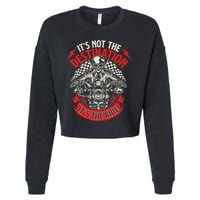 ItS Not The Destination ItS The Ride Skull Bike Rider Cropped Pullover Crew