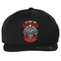 ItS Not The Destination ItS The Ride Skull Bike Rider Wool Snapback Cap