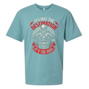 ItS Not The Destination ItS The Ride Skull Bike Rider Sueded Cloud Jersey T-Shirt