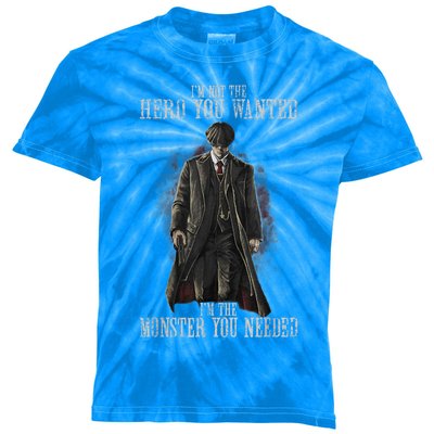 I'm Not The Hero You Wanted I'm The Monster You Needed Kids Tie-Dye T-Shirt