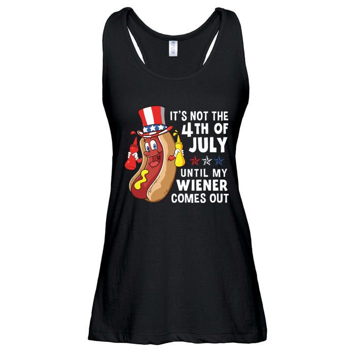 Its Not The 4th Of July Until My Wiener Comes Out Hot Dog Ladies Essential Flowy Tank