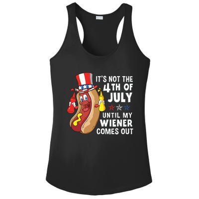 Its Not The 4th Of July Until My Wiener Comes Out Hot Dog Ladies PosiCharge Competitor Racerback Tank