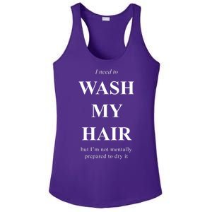 I Need To Wash My Hair Funny Ladies PosiCharge Competitor Racerback Tank