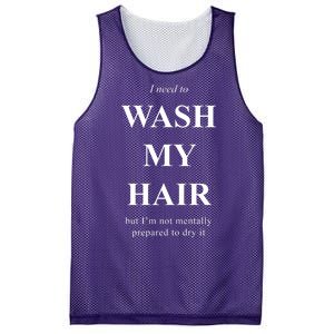 I Need To Wash My Hair Funny Mesh Reversible Basketball Jersey Tank