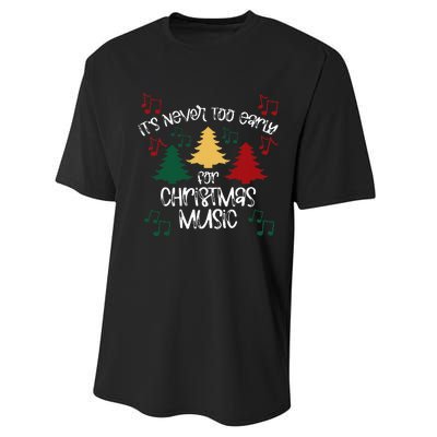 ItS Never Too Early For Christmas Music Teacher Performance Sprint T-Shirt