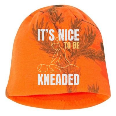 It's Nice To Be Kneaded Job Profession Massage Therapist Kati - Camo Knit Beanie