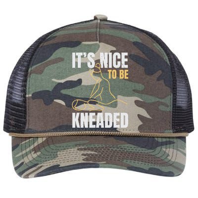 It's Nice To Be Kneaded Job Profession Massage Therapist Retro Rope Trucker Hat Cap