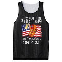 It's Not The 4th of July Until My Weiner Comes Out Graphic Mesh Reversible Basketball Jersey Tank