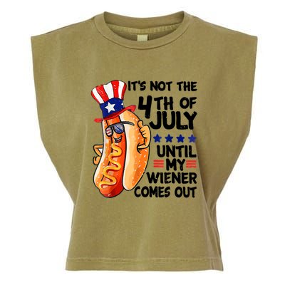 Its Not The 4th Of July Until My Weiner Comes Out Garment-Dyed Women's Muscle Tee