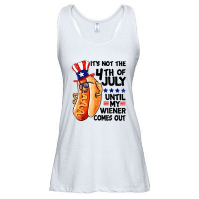 Its Not The 4th Of July Until My Weiner Comes Out Ladies Essential Flowy Tank