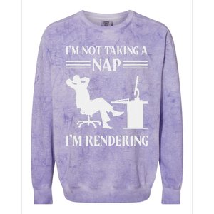 IM Not Taking A Nap IM Rendering Video Editor Film Maker Colorblast Crewneck Sweatshirt