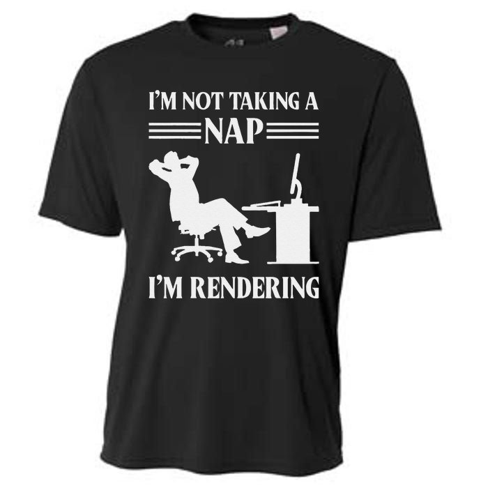 IM Not Taking A Nap IM Rendering Video Editor Film Maker Cooling Performance Crew T-Shirt