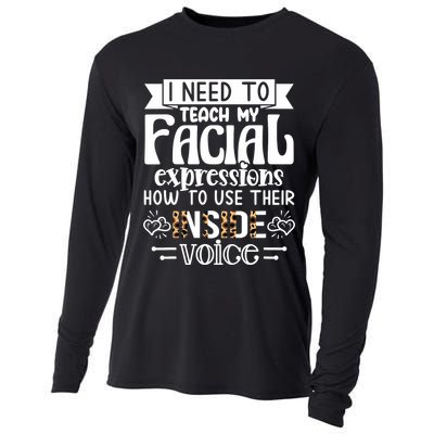 I Need To Teach My Facial Expressions Use Their Inside Voice Cooling Performance Long Sleeve Crew