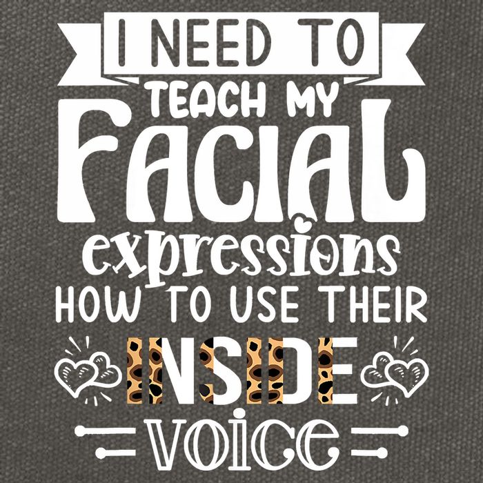 I Need To Teach My Facial Expressions Use Their Inside Voice Cotton Canvas Backpack