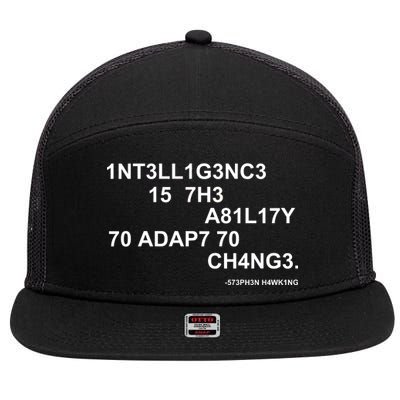 Intelligence is the Ability to Accept Change March For Science Code 7 Panel Mesh Trucker Snapback Hat