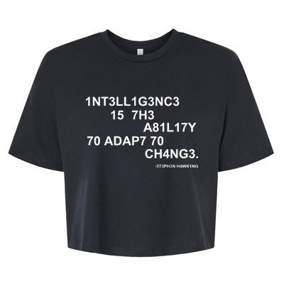 Intelligence is the Ability to Accept Change March For Science Code Bella+Canvas Jersey Crop Tee