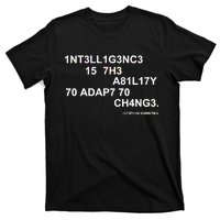 Intelligence is the Ability to Accept Change March For Science Code T-Shirt