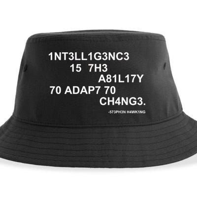 Intelligence is the Ability to Accept Change March For Science Code Sustainable Bucket Hat