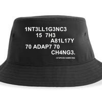 Intelligence is the Ability to Accept Change March For Science Code Sustainable Bucket Hat