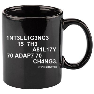 Intelligence is the Ability to Accept Change March For Science Code 11oz C Handle Ceramic Mug