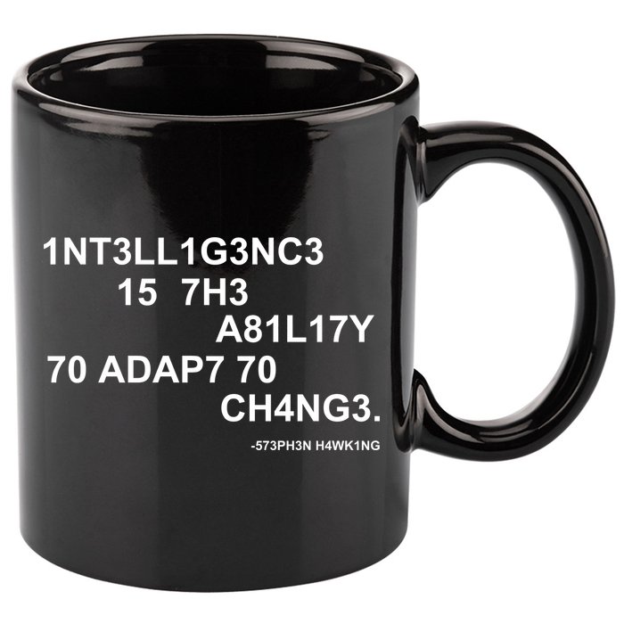 Intelligence is the Ability to Accept Change March For Science Code 11oz C Handle Ceramic Mug