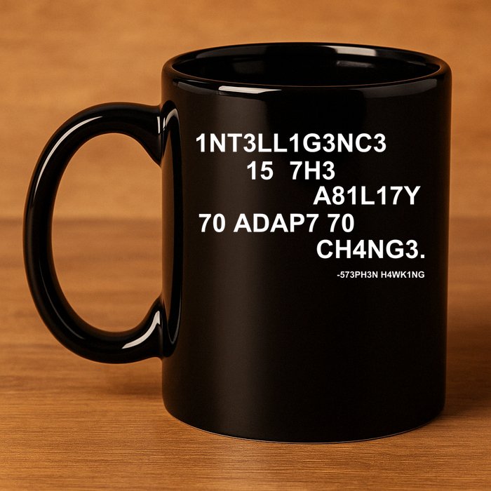 Intelligence is the Ability to Accept Change March For Science Code 11oz C Handle Ceramic Mug