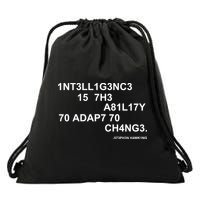 Intelligence is the Ability to Accept Change March For Science Code Drawstring Bag